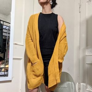 BDG Parker Cardigan in Mustard